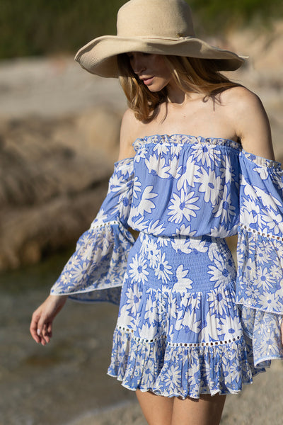 Robe Cecilia Daisy Bleue