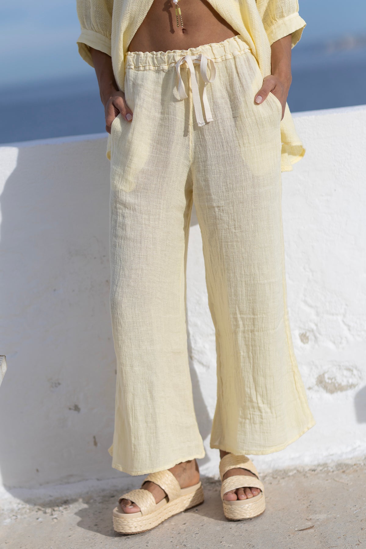 Amari Linen Pants Yellow