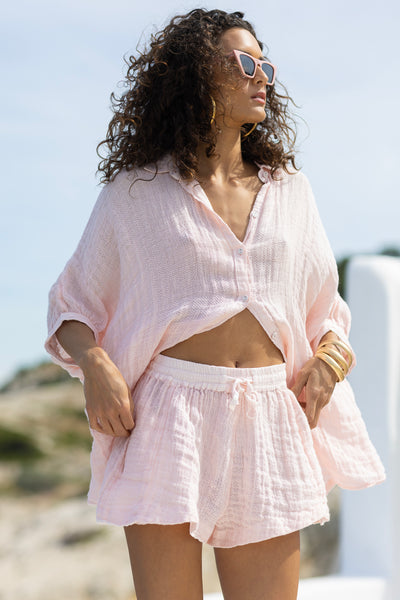 Barbara Linen Shirt Prima Rosa