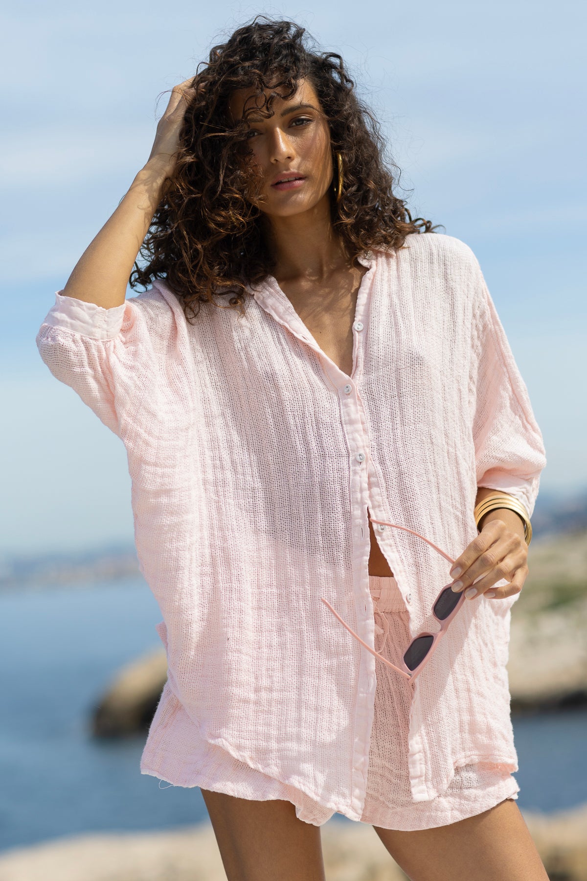 Barbara Linen Shirt Prima Rosa