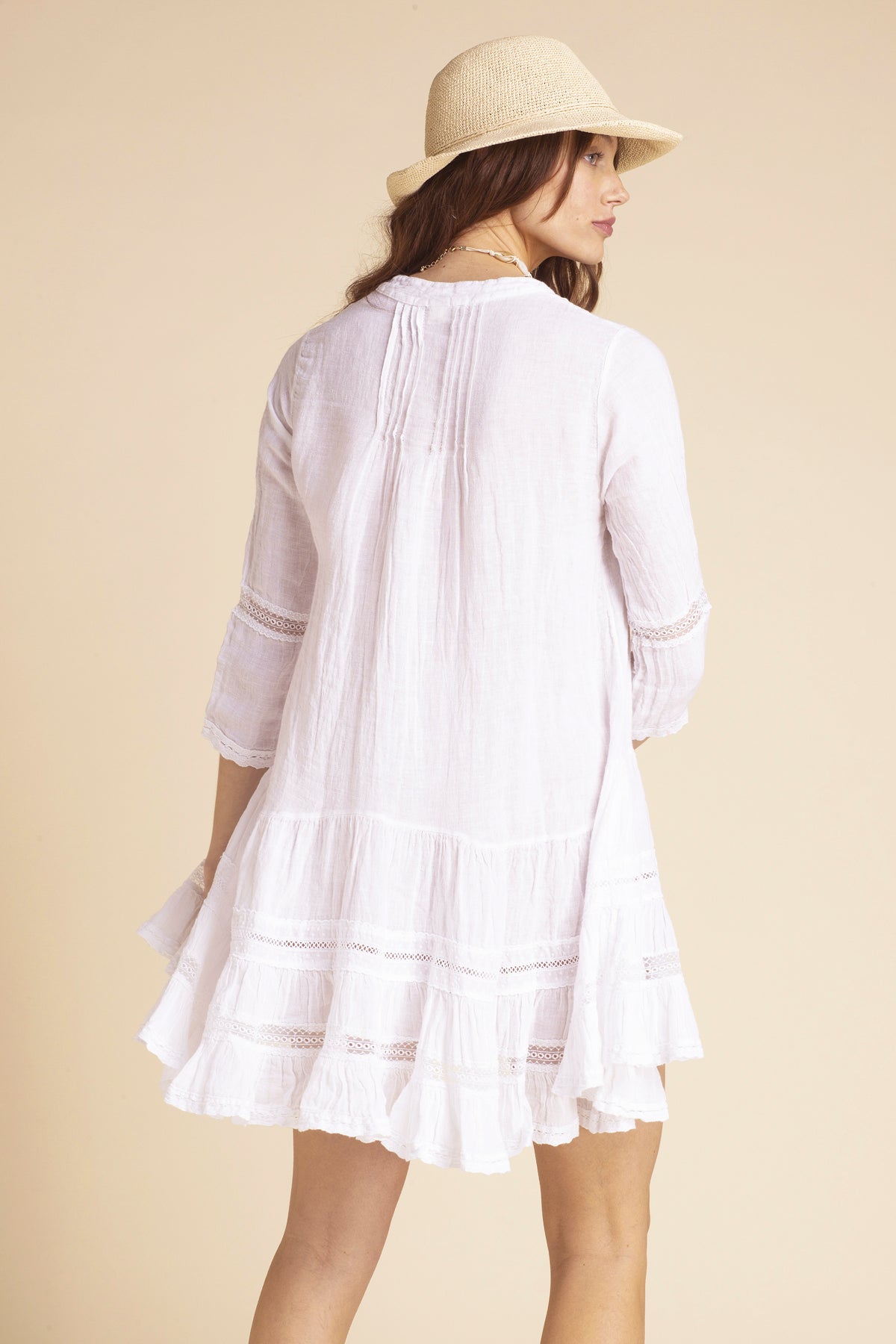 Bella Ciao Linen Dress White