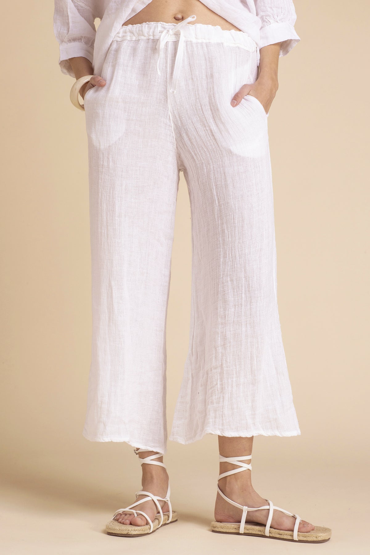 Pantalon Amari Lin Blanc