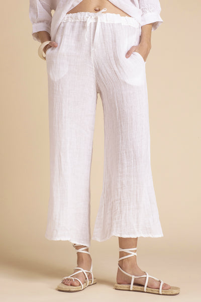 Amari Linen Pants White