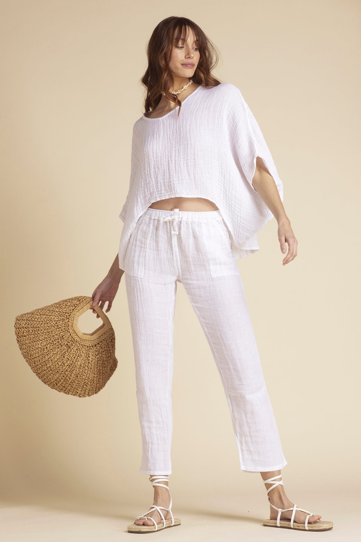 Commando Linen Pants White