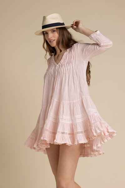 Bella Ciao Linen Dress Prima Rosa