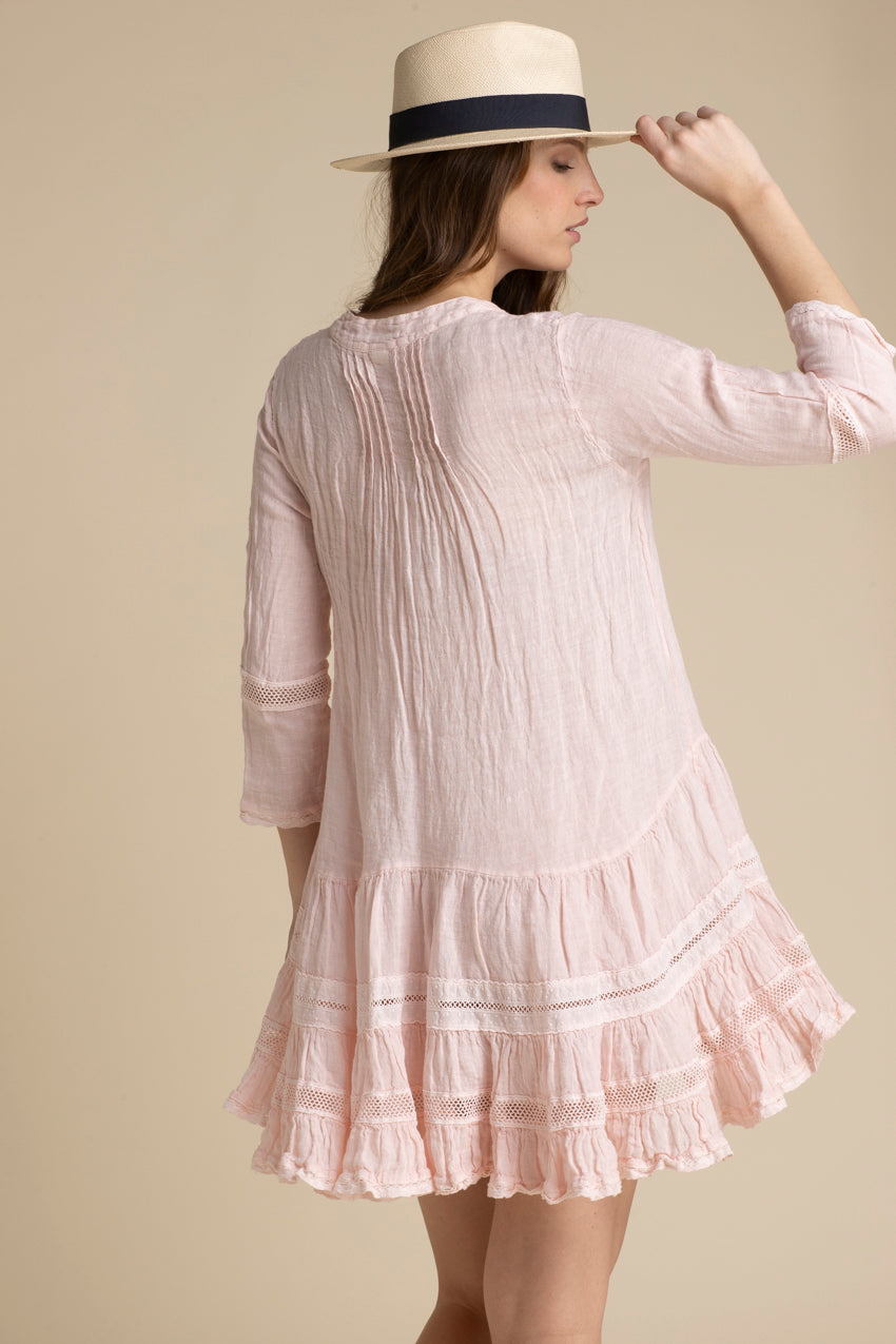 Bella Ciao Linen Dress Prima Rosa