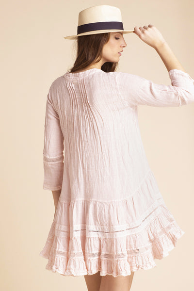 Bella Ciao Linen Dress Prima Rosa