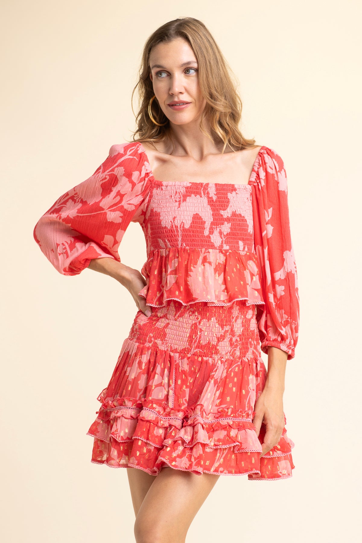 Loro Flower Top Red