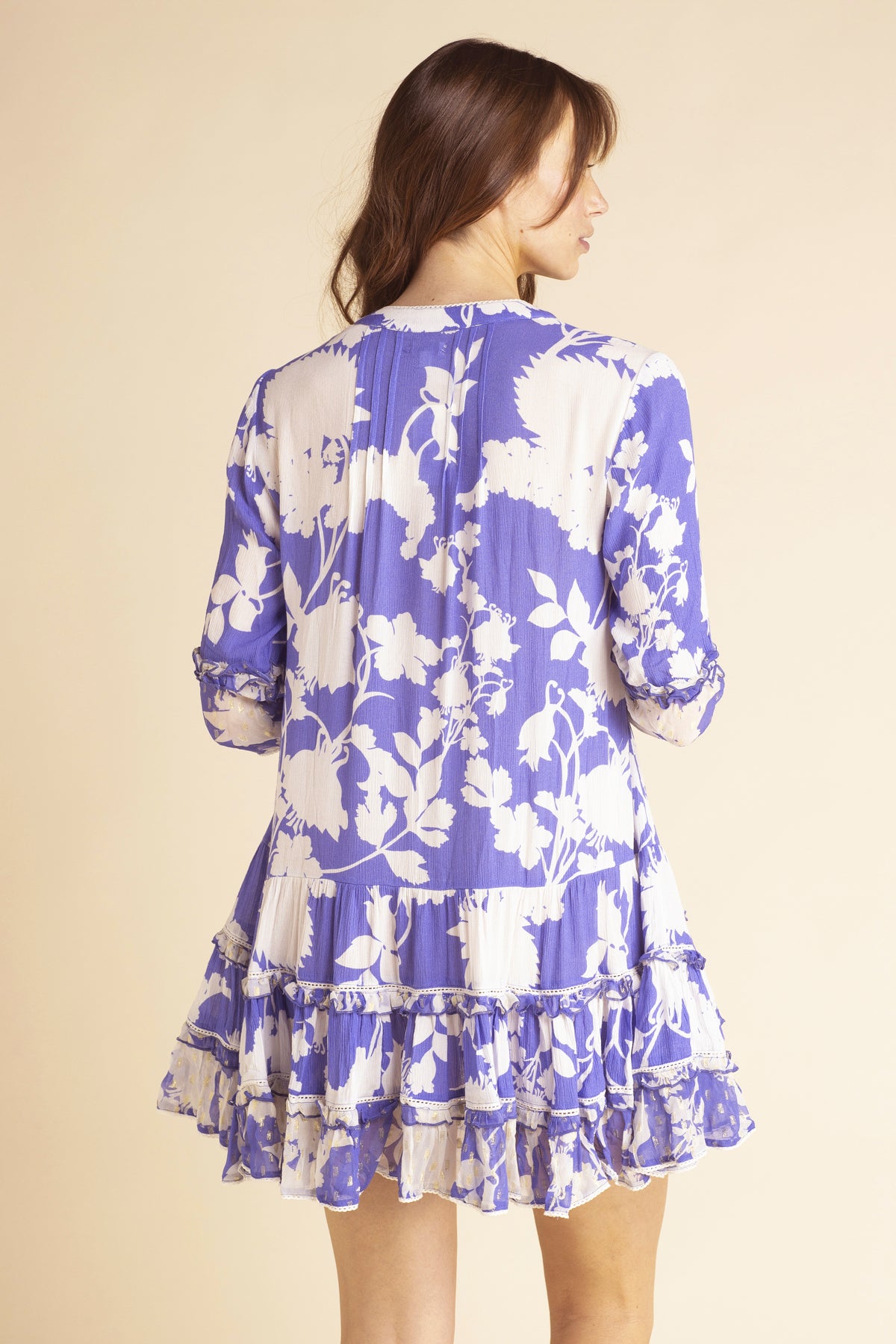 Robe Bella Ciao Fleurs Bleue