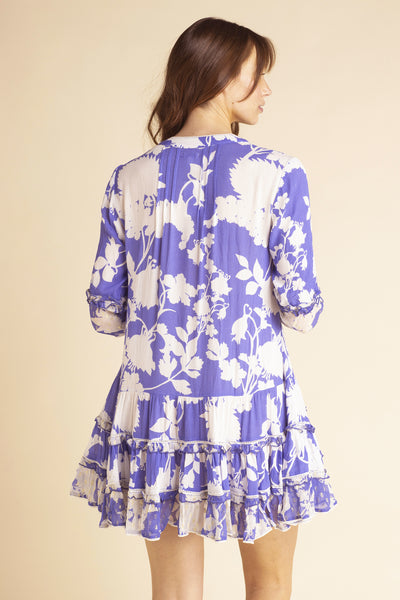 Bella Ciao Flower Dress Blue