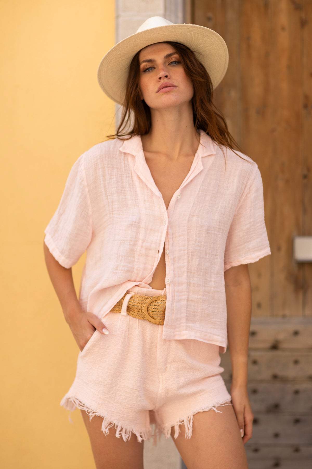 Jeff Linen Shirt Prima Rosa