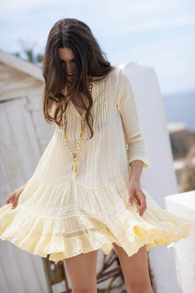 Robe Bella Ciao Lin Jaune