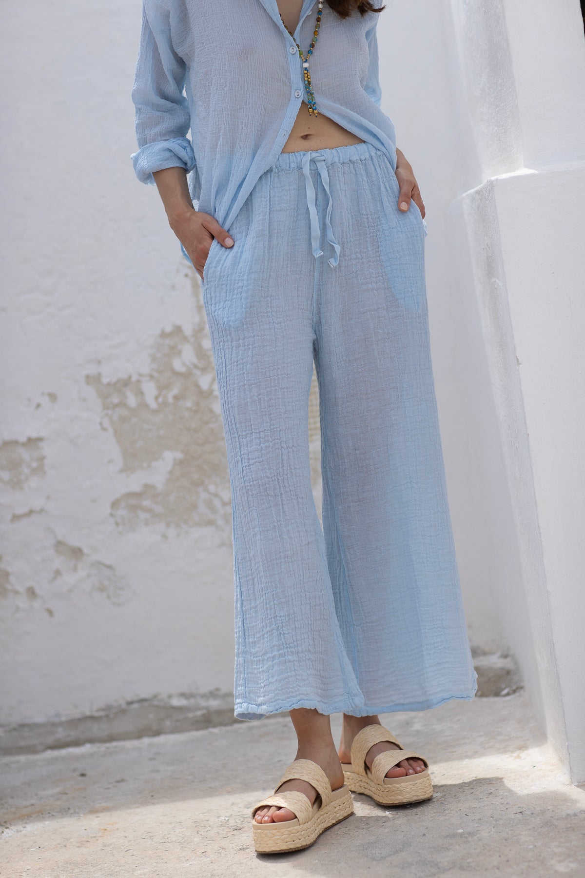 Amari Linen Pants Sky