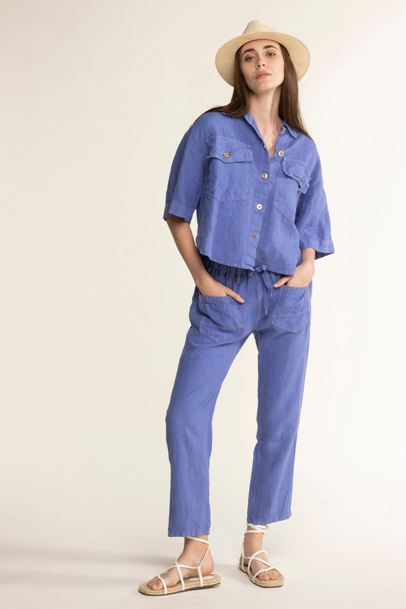 Della Linen Jacket Persian