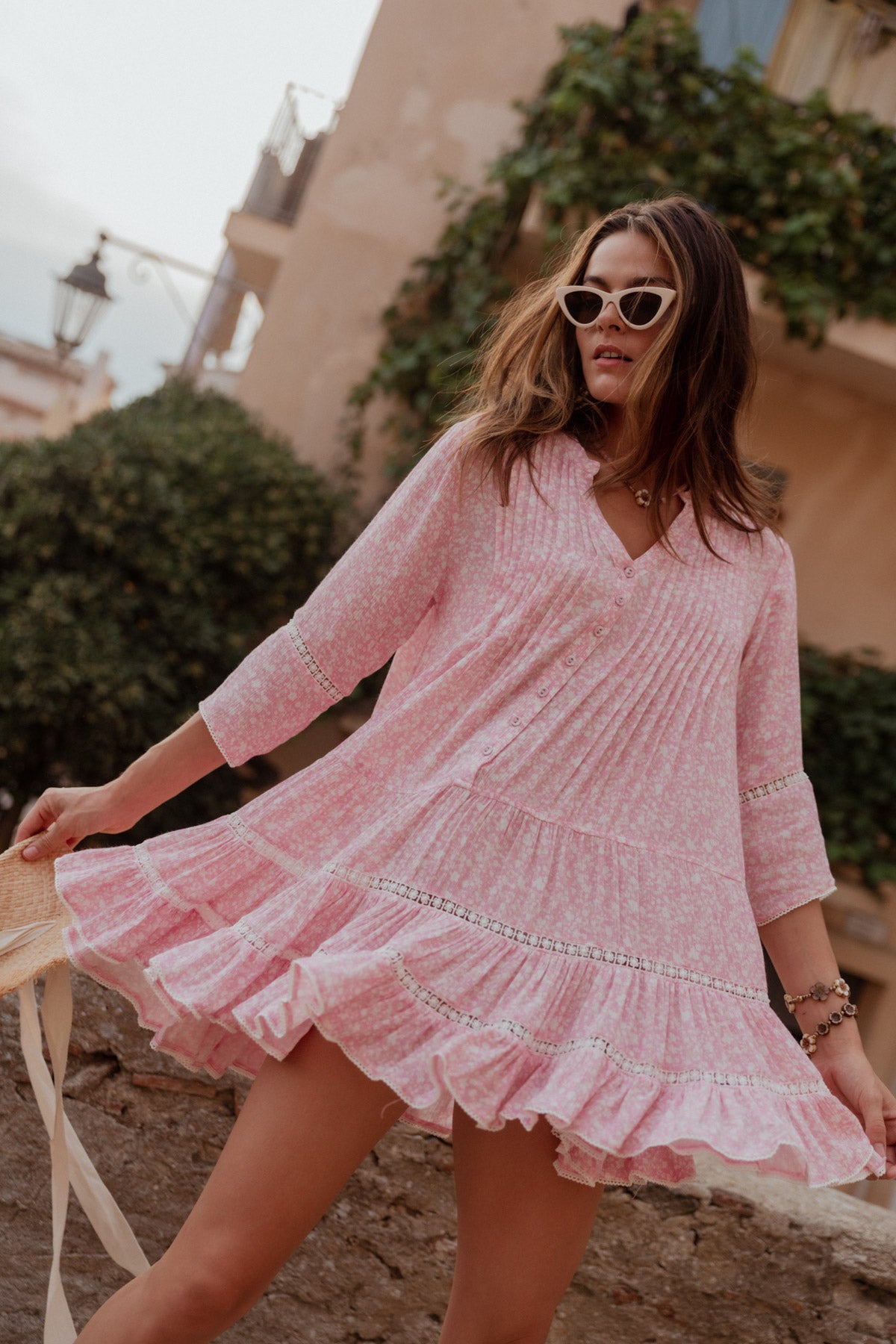 Rekvisitter dommer Stille og rolig Bella Ciao Dress Pink – Sunday St Tropez
